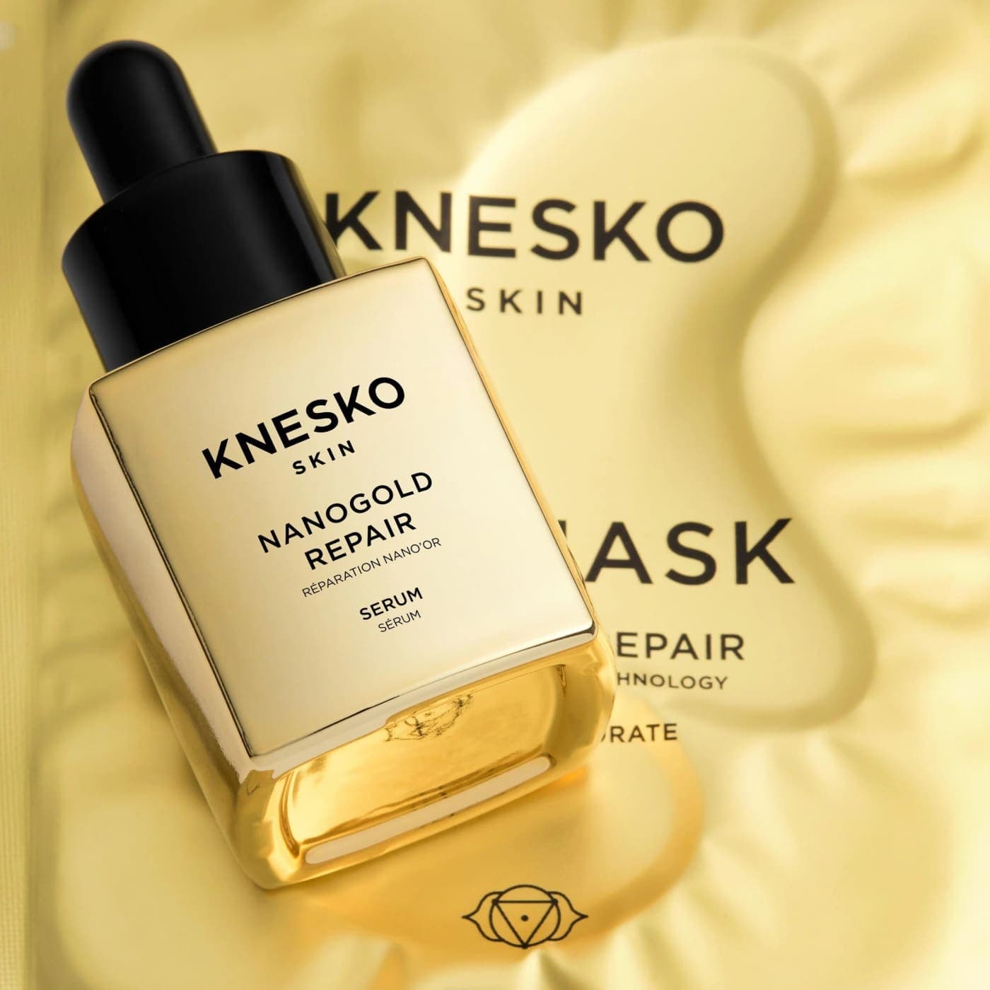 KNESKO gemstone collagen mask flat-lay at Skin Study Med Spa in Plano, TX